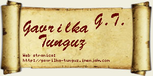 Gavrilka Tunguz vizit kartica